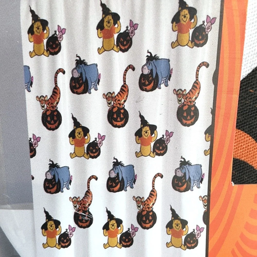 Disney Winnie the Pooh Halloween Shower Curtain  Tigger Eeyore Piglet 72x72 NEW